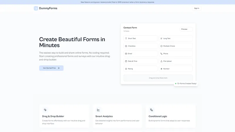 DummyForms - Create Beautiful Forms in Minutes