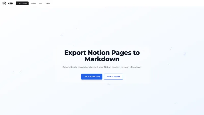 N2M (Notion to Markdown) | Convert Notion Pages to Clean Markdown