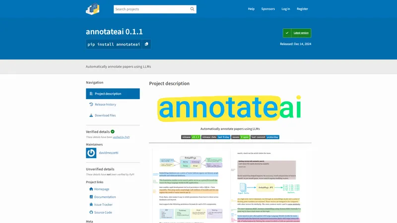 annotateai | 使用LLMs自动标注论文