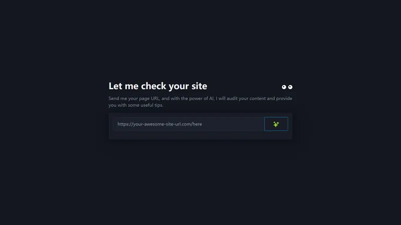 Let Me Check Your Site