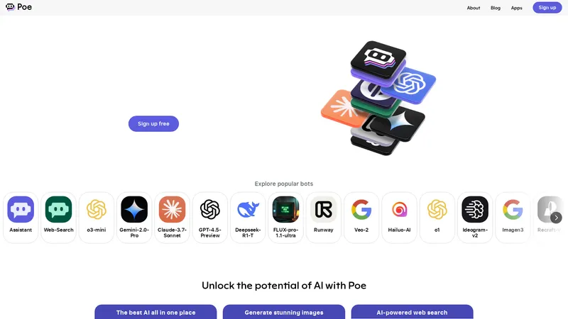 Poe - सभी AI को एक ही स्थान पर प्राप्त करें