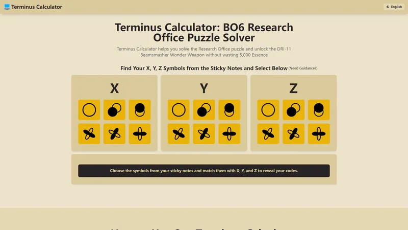 Terminus Calculator - BO6 Math Puzzle Solver for COD Zombies