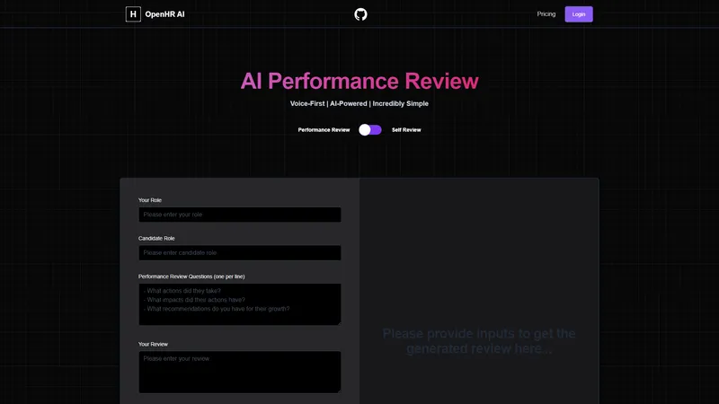 OpenHR AI | AI Performance Review | Voice-First | AI-Powered | Incredibly Simple