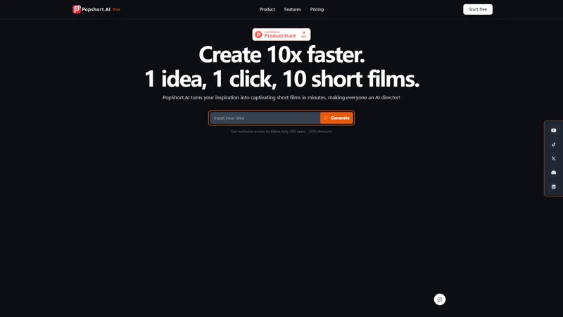 PopShort.AI - AI-powered short film creation in minutes.