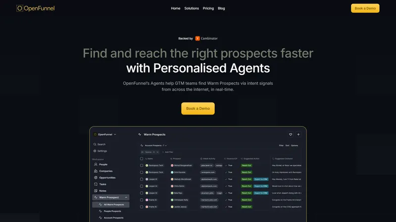 OpenFunnel | Find and Reach Warm Prospects Faster