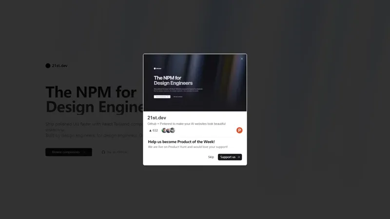 21st.dev - 設計工程師的NPM，快速打造精緻UI
