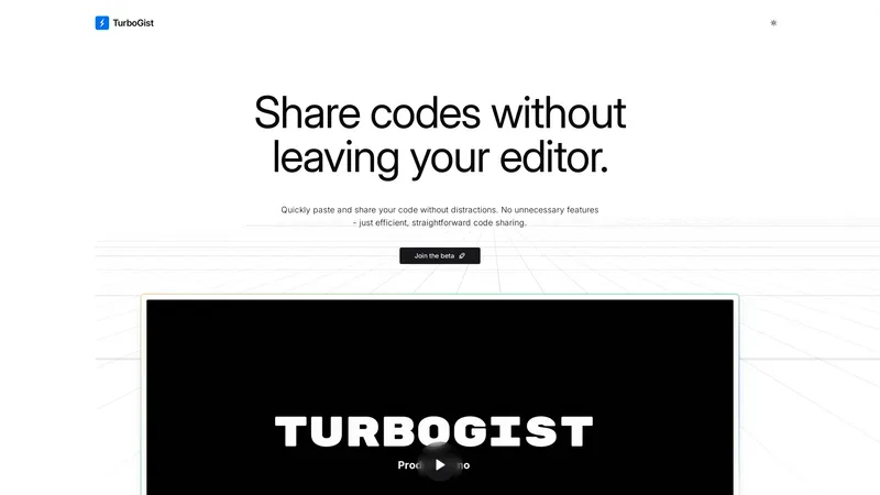 TurboGist - Share codes without leaving your editor.