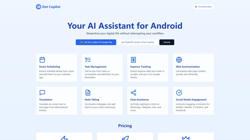 Dot Copilot | The simplest and most user-friendly AI assistant for Android!