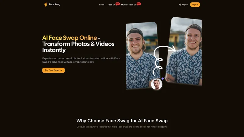 Face Swag - Troca de rostos com IA: Rápido e fácil