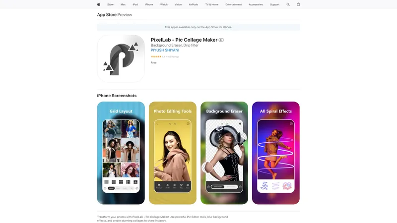 PixelLab - Pic Collage Maker - Transform photos with powerful editing tools and creative collages.