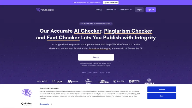 Originality AI Plagiarism and Fact Checker | Publish With Integrity