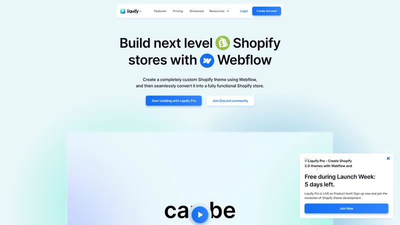 Liquify Pro - Seamlessly convert Webflow designs into Shopify themes