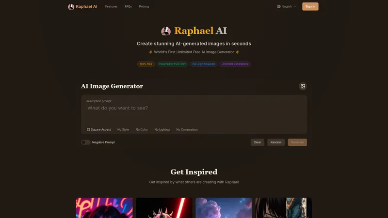 Raphael AI - 免费无限AI图像生成器