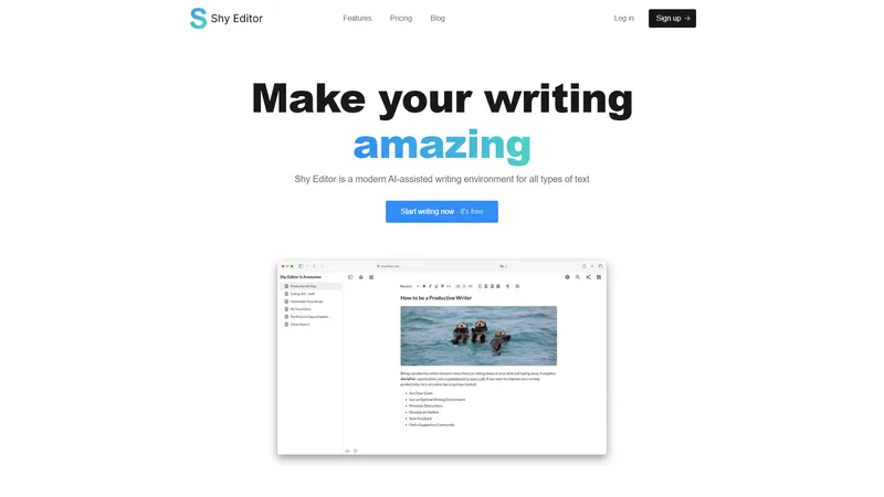 Shy Editor - Make your writing amazing with AI assistance