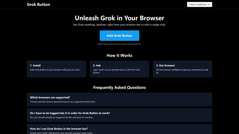 Grok Button - Unleash Grok in Your Browser