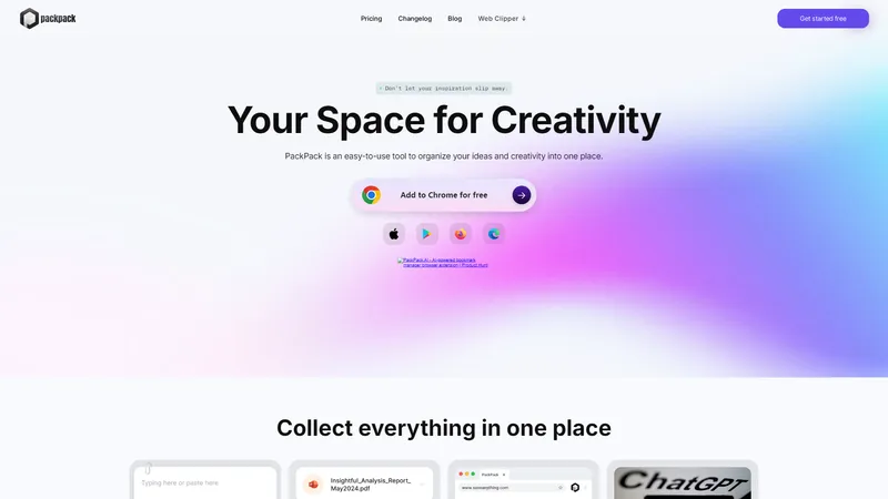 PackPack - Organize your ideas and creativity with PackPack.