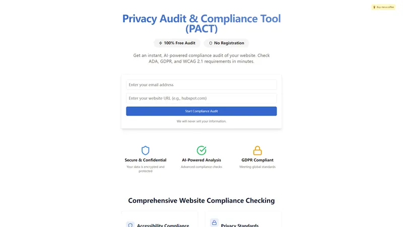 Privacy Audit & Compliance Tool - AI Website Audit - AI驅動的網站合規審計工具