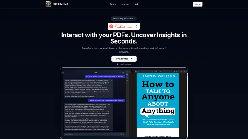 PDF Interact - AI-Powered PDF Chat Assistant for Instant Insights