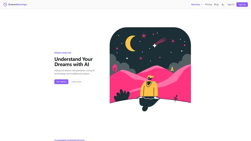 Dreams Meanings - Unlock the mysteries of your dreams with AI