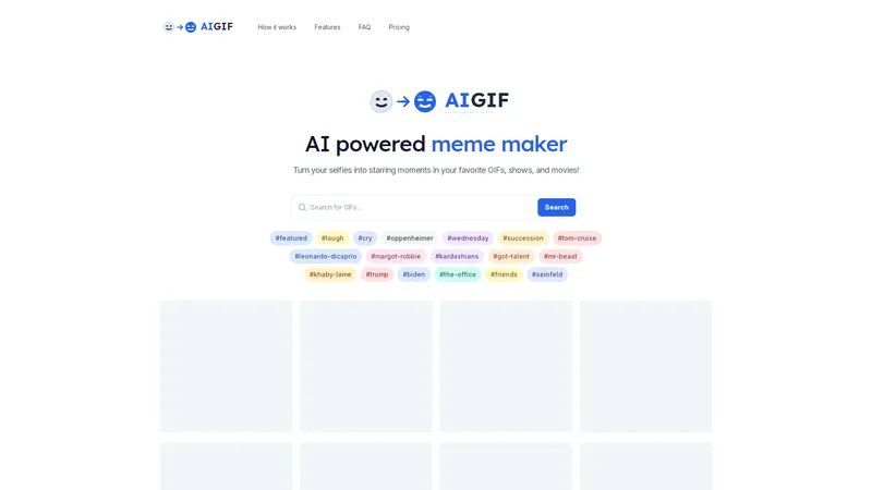 aigif - صانع الميمات المدعوم بالذكاء الاصطناعي