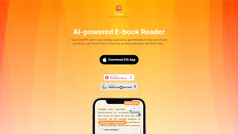 BookRead - AI搭載の電子書籍リーダーで、本を簡単に読む