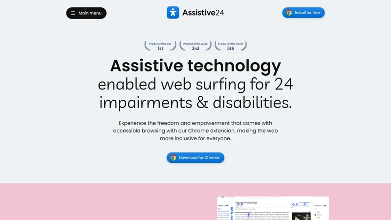 Assistive24 - Empowering accessible browsing for all disabilities.