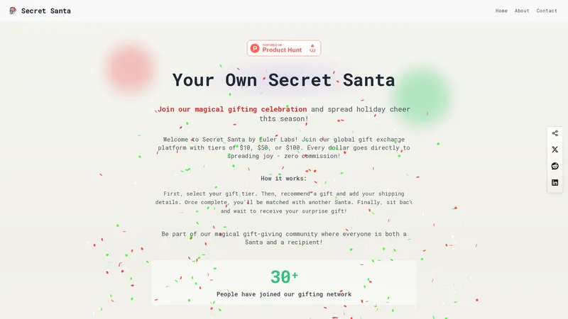 Your Secret Santa - Spread holiday cheer with global gift exchange!