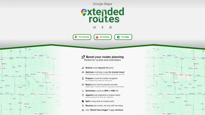 Google Maps Extended Routes Extension | Boost your routes planning