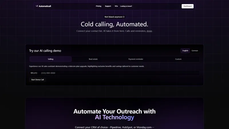 Automaticall - Warm up your leads on autopilot with AI-powered cold calling.