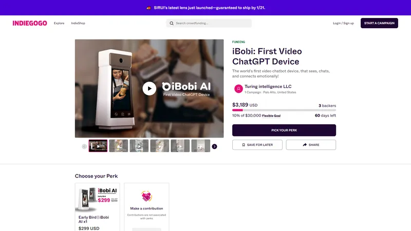 iBobi - The world's first video chatbot device.