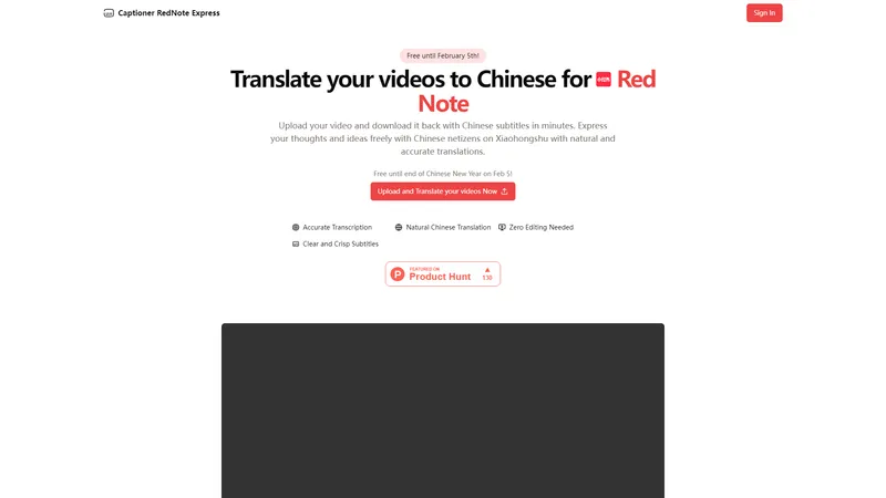 Captioner RedNote Express - Translate your videos to Chinese for Red Note effortlessly.