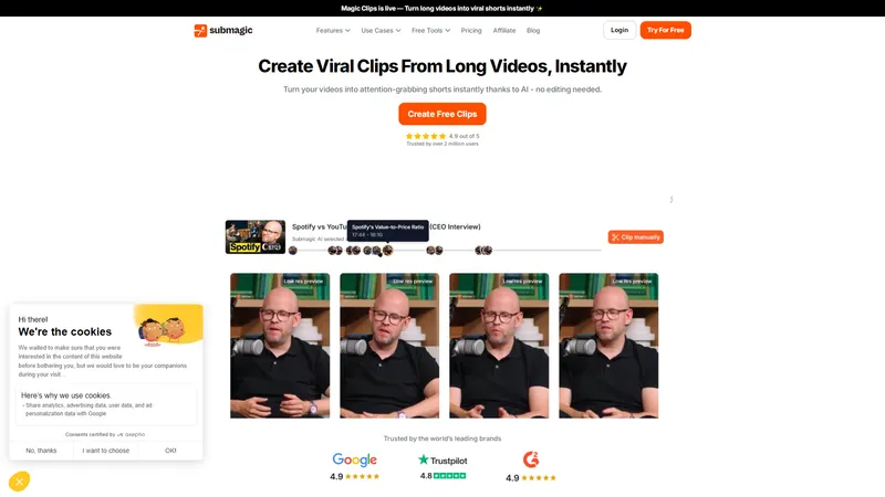 Magic Clips | Turn Long Videos into Viral Shorts Instantly