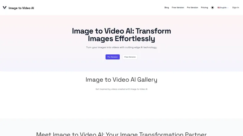 Image to Video AI - Trasforma immagini in video con AI avanzata